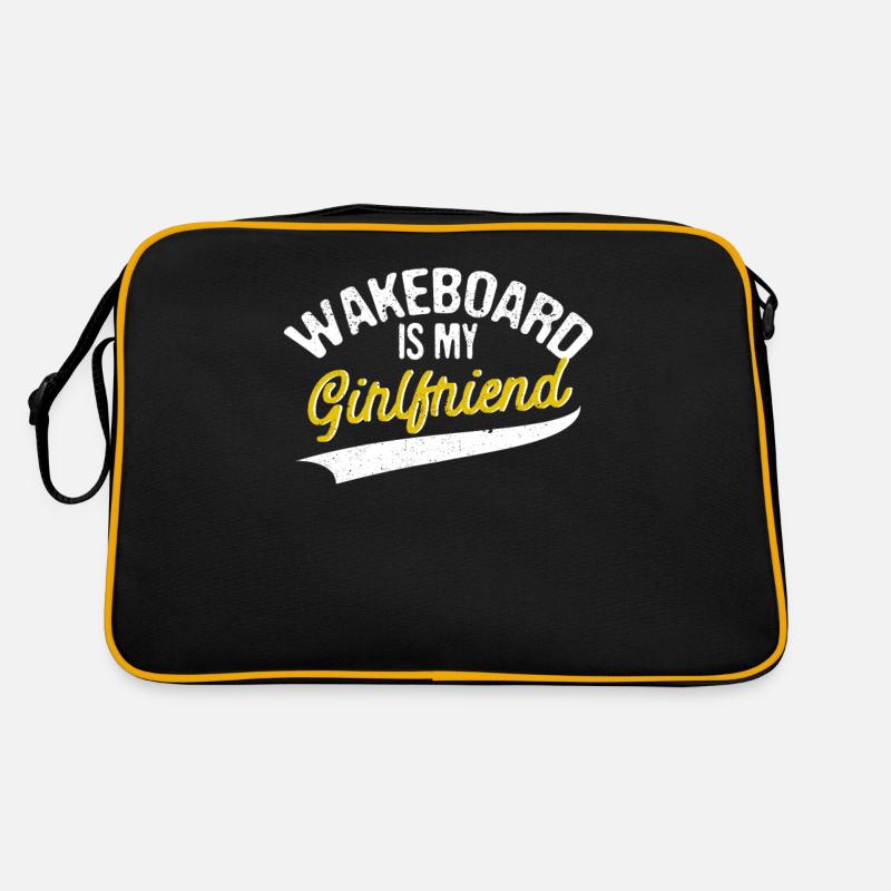 wakeboard is my girlfriend funny wakeboarding Retro Bag