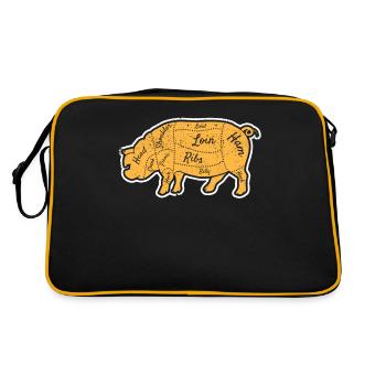 Morceaux de viande de porc effiloché Chef BBQ Grilling Chef - Sac Retro - noir/or - Dos