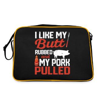 I like rubbing my butt - Retro Bag - black/gold - Back