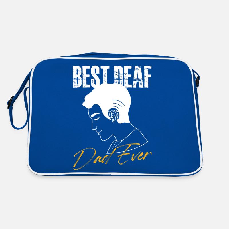 best deaf dad ever Design for a deaf father Retro Tasche