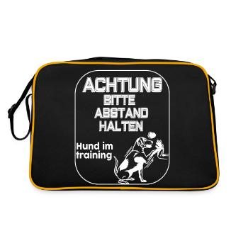 Hundetrainerin Hundetrainer Dog Hund Training - Retro Tasche - Schwarz/Gold - Hinten