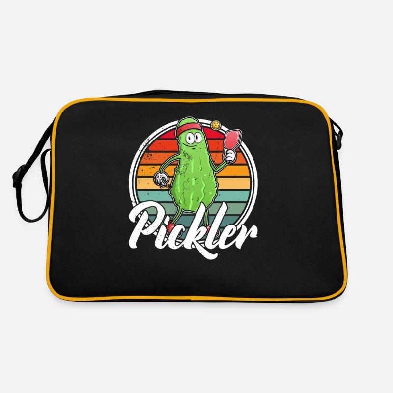 Pickelball Pickle Gurke Schläger Geschenk Retro Tasche