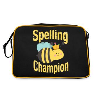 Spelling competition champion - Retro Bag - black/gold - Back