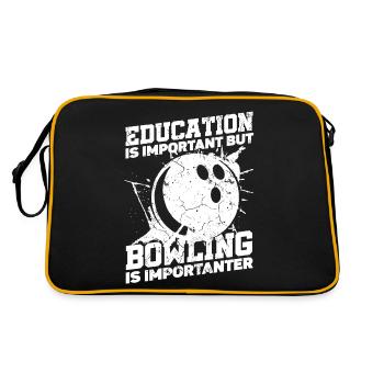 Education is important, but Sport Ball Bowler - Retro Bag - black/gold - Back