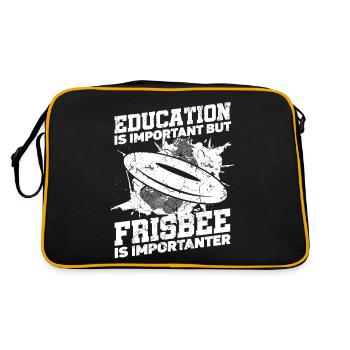 Education is important, but Sport Ultimate Frisbee - Retro Bag - black/gold - Back