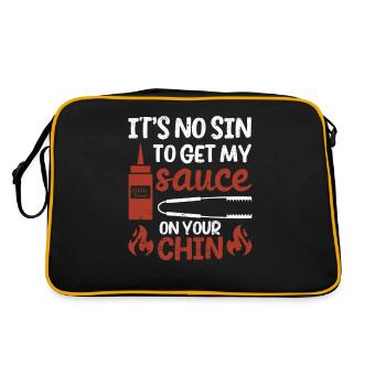 It's not a sin to put my sauce on your chin - Retro Bag - black/gold - Back
