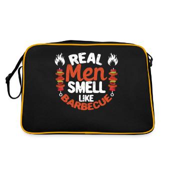 Les vrais hommes sentent le barbecue drôle de barbecue - Sac Retro - noir/or - Dos