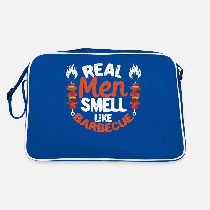 Echte Männer riechen nach Barbecue Lustig BBQ Retro Tasche