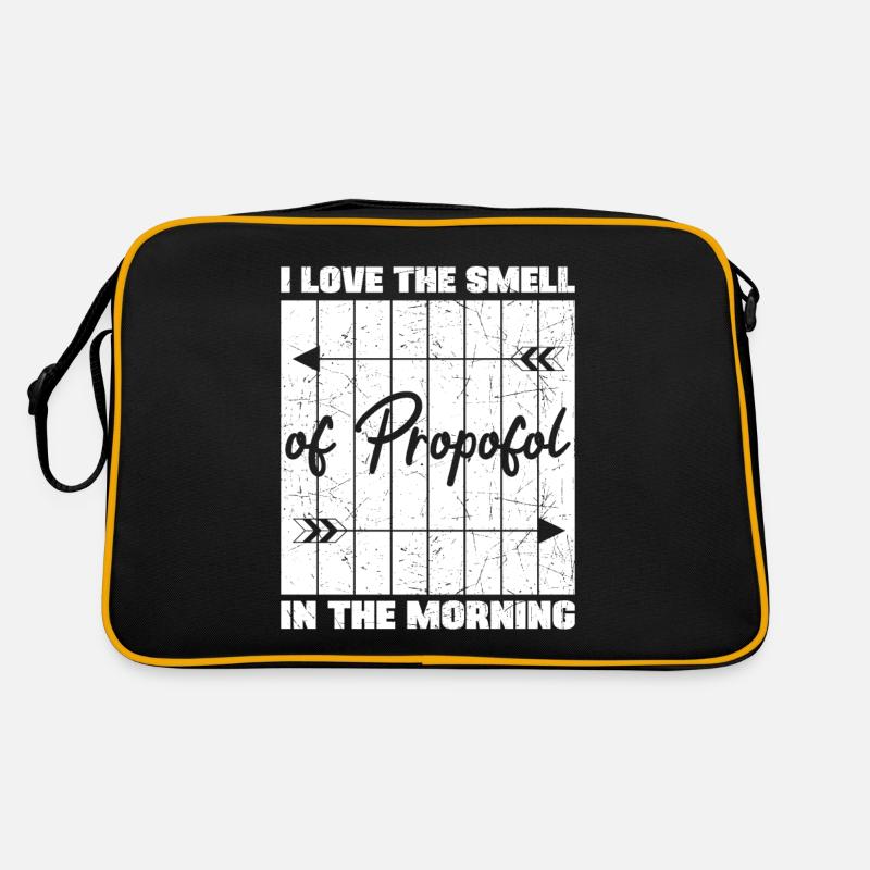 J’aime l’odeur de l’anesthésiste au propofol - Sac Retro - noir/or