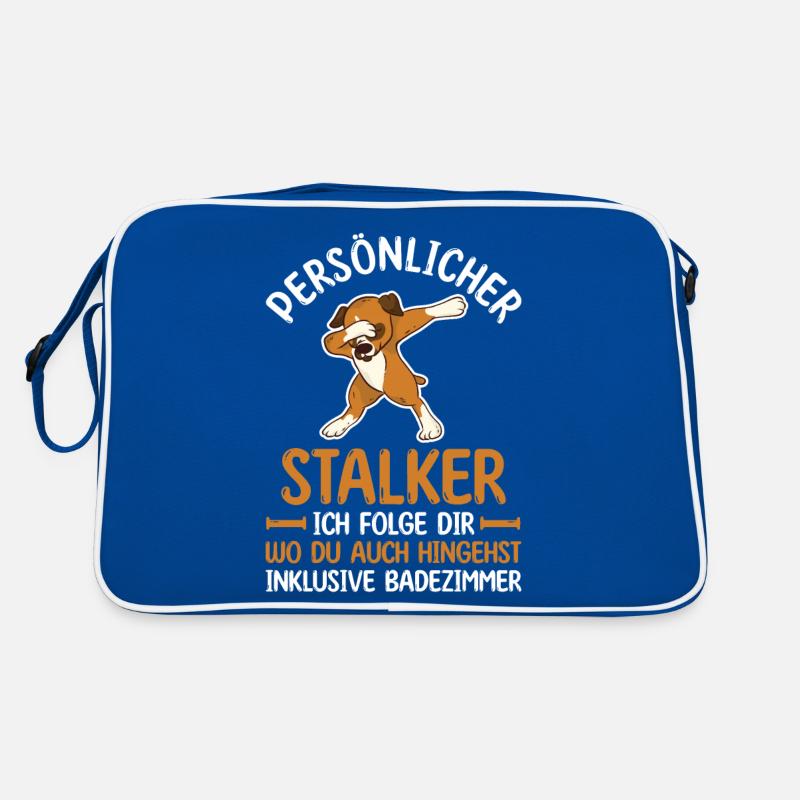 Hund Boxer Retro Tasche