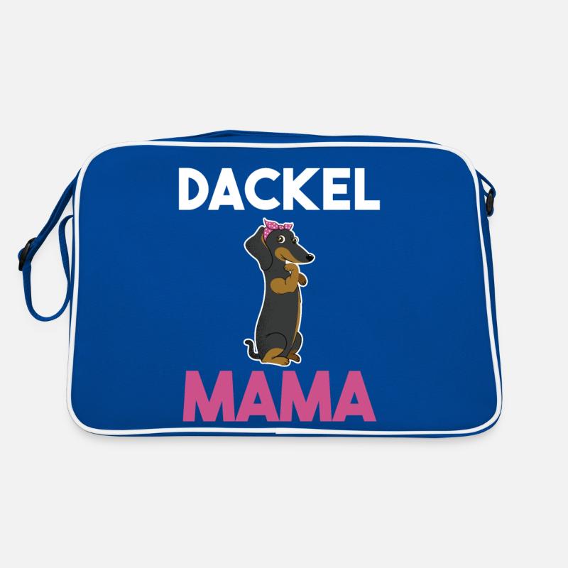 Hund Dackel Mama Retro Tasche