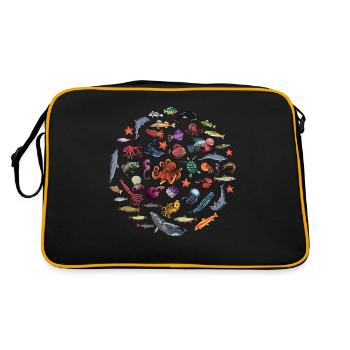 Fish Season Marine Biologist - Retro Bag - black/gold - Back