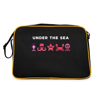 Wassertier Zukünftiger - Retro Tasche - Schwarz/Gold - Hinten