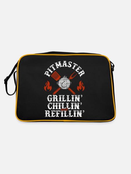 Pitmaster Grillin Chillin and Refillin BBQ Smoker - Retro Bag - black/gold - Back