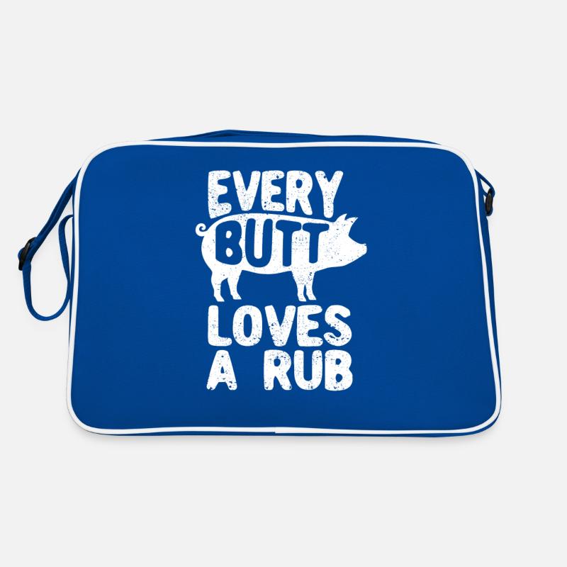 Jeder Hintern liebt ein Rub Räucherfleisch Smoker Retro Tasche