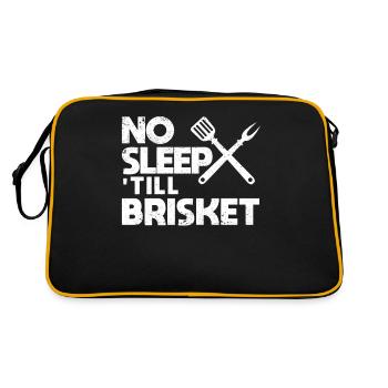 No sleep until Brisket Pitmaster BBQ Love - Retro Bag - black/gold - Back