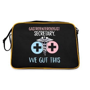 secrétaire gastroentérologue nous vidons ce design - Sac Retro - noir/or - Dos