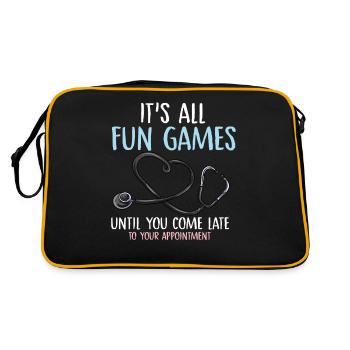 C’est tous des jeux amusants viennent tard rendez-vous Design - Sac Retro - noir/or - Dos