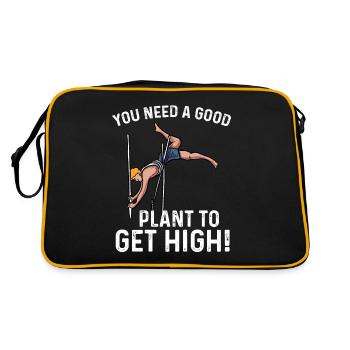you need a good plant to get high Design - Retro Bag - black/gold - Back