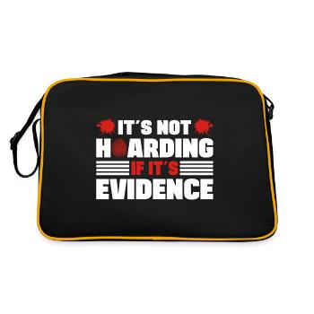 Not Hoarding If Its Evidence Forensic Criminology - Retro Bag - black/gold - Back