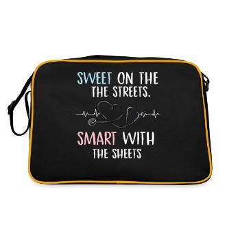 doux dans les rues intelligent avec les feuilles Design - Sac Retro - noir/or - Dos