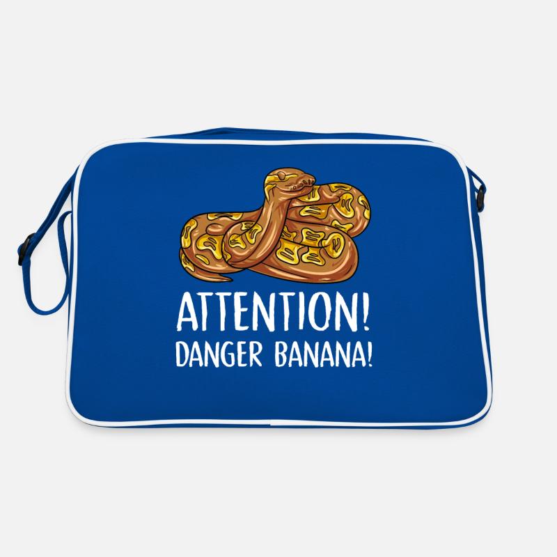 attention danger banane Design pour un amoureux du python Sac Retro