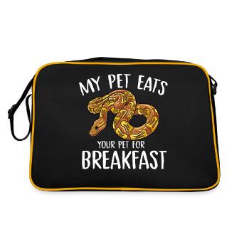 Mon animal mange votre animal pour le petit-déjeuner Conception pour un - Sac Retro - noir/or - Dos