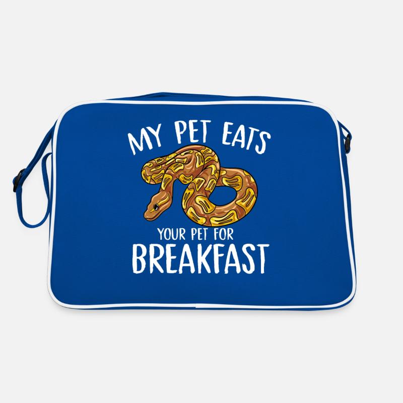 my pet eats your pet for breakfast Design for a Retro Tasche
