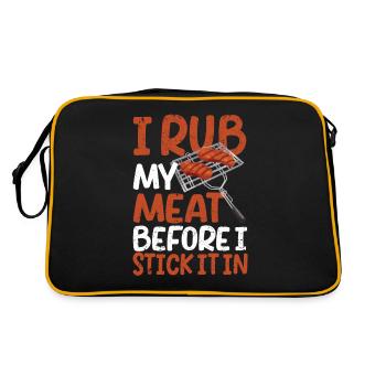 I rub my meat before I put it in the - Retro Bag - black/gold - Back