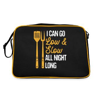 Je peux faire un barbecue bas et lent toute la nuit - Sac Retro - noir/or - Dos