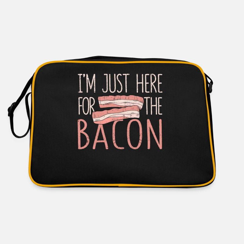 Je ne suis là que pour le bacon Drôle de viande Sac Retro