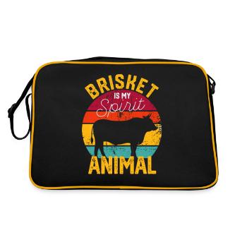 La poitrine de bœuf est mon animal d’âme Fumé - Sac Retro - noir/or - Dos