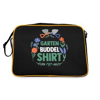Gärtner Gartenarbeit Hobbygärtner Garten - Retro Tasche - Schwarz/Gold - Hinten