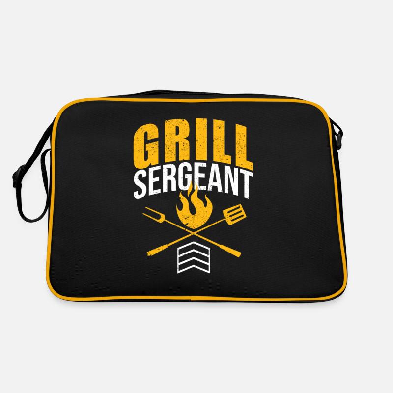 Grill Sergeant Lustig BBQ Grill Fleischliebhaber Retro Tasche