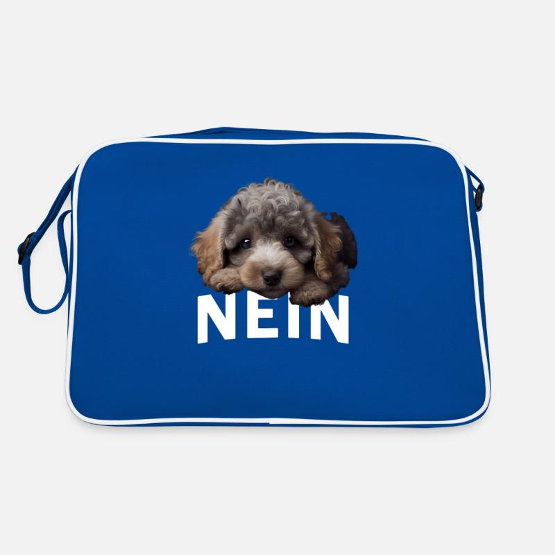 Statement Pudel, Nö Fun, Einfach Nö, Nein Retro Tasche