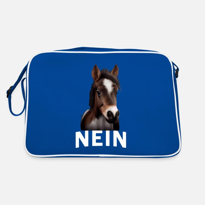 Statement Pferd, Nö Fun, Einfach Nö, Nein Retro Tasche