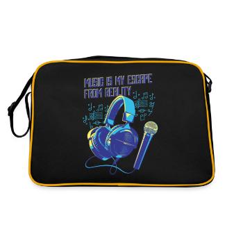 Singer Band Singing Hobby Singer Singing Musicians - Retro Bag - black/gold - Back