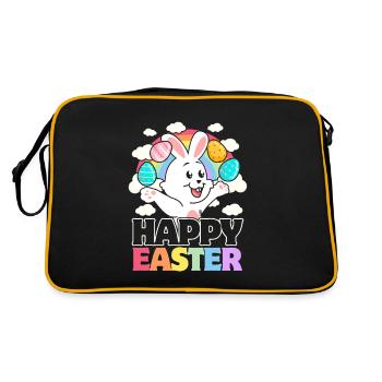 Happy Easter - White Rabbit Easter Eggs - Retro Bag - black/gold - Back