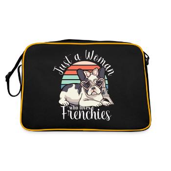 Bouledogue français juste une femme qui aime les Frenchies - Sac Retro - noir/or - Dos