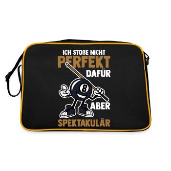 Snooker Billardtisch Billiard Billard - Retro Tasche - Schwarz/Gold - Hinten