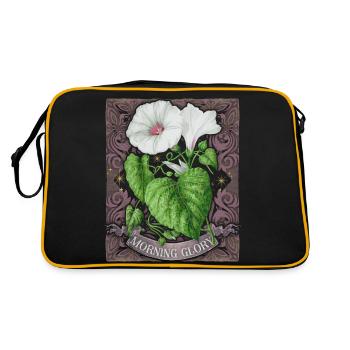 Field winds, winds, vintage botanical illustration - Retro Bag - black/gold - Back