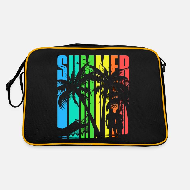 SUMMER Theme colourful Beach Retro Tasche