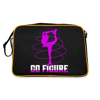 Go Figure Skater Ice Skating - Retro Bag - black/gold - Back