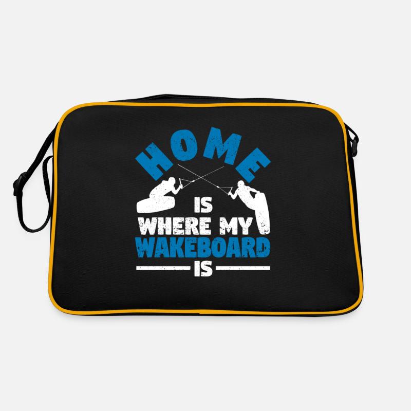 La maison est l’endroit où mon wakeboard est drôle wakeboard Sac Retro