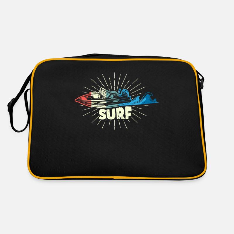 Wakesurf Boat Wave Wakesurfing Summer Activity Retro Bag