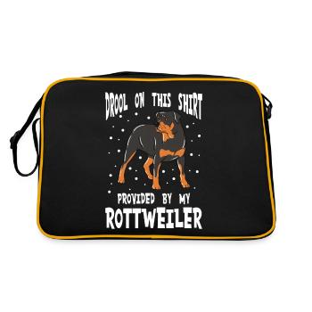 Bave sur cette chemise fournie par mon rottweiler - Sac Retro - noir/or - Dos