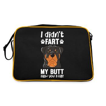 Je n’ai pas pété mes fesses t’a soufflé un baiser - Sac Retro - noir/or - Dos