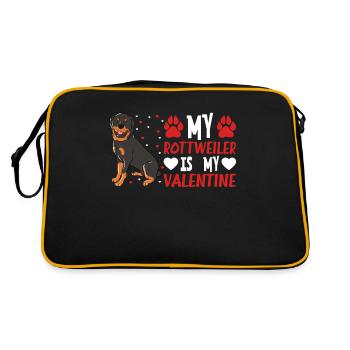 Mon Rottweiler est mon Valentin - Sac Retro - noir/or - Dos