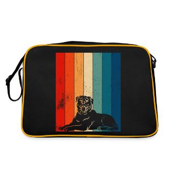 Lignes Rottweiler rétro en détresse - Sac Retro - noir/or - Dos