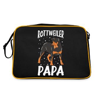 Rottweiler Papa - Sac Retro - noir/or - Dos